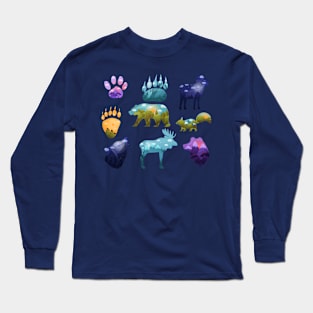 animals silhouettes landscape inside Long Sleeve T-Shirt